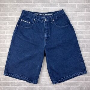 HOBO Denim Shorts Mens 33 (Fits 28)Blue Baggy Skater 90s Vintage Jorts American